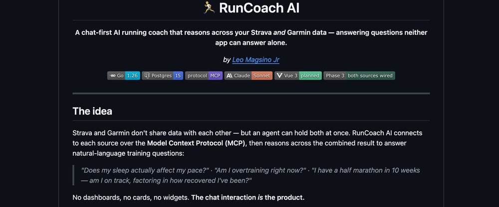 RunCoach AI repository